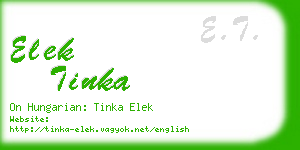 elek tinka business card